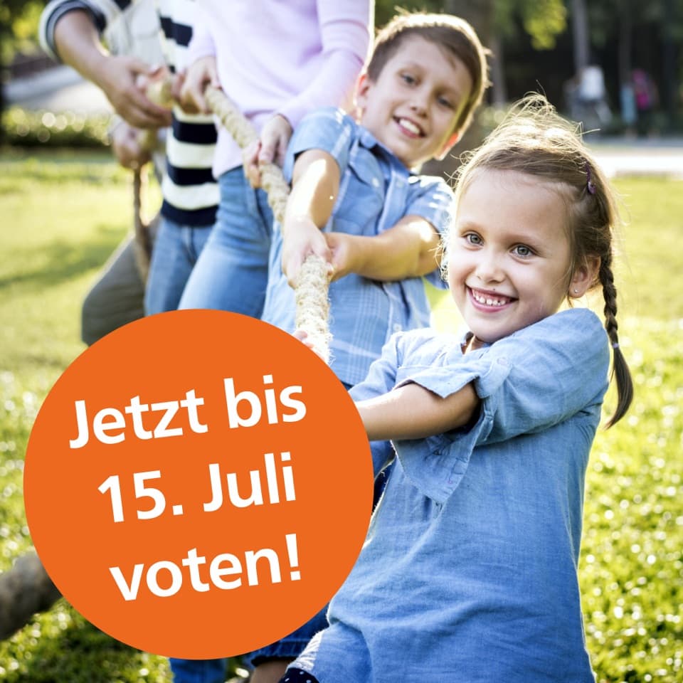 Plakat: Voting für Spendenaktion der Volksbank Mittlerer Neckar eG