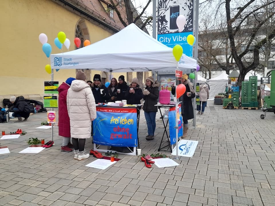 Internationaler Tag gegen Gewalt an Frauen – Infostand in Nürtingen